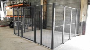 Cloison grillagée métallique