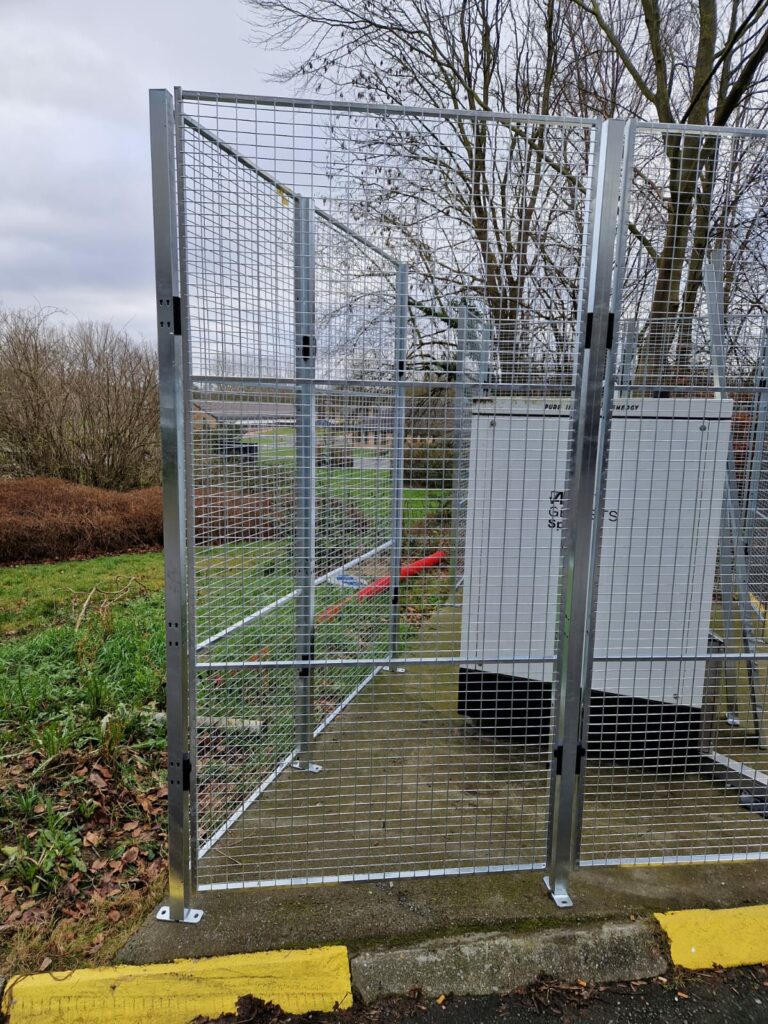 Exemple de cloison amovible Flip pour zone de stockage sécurisée